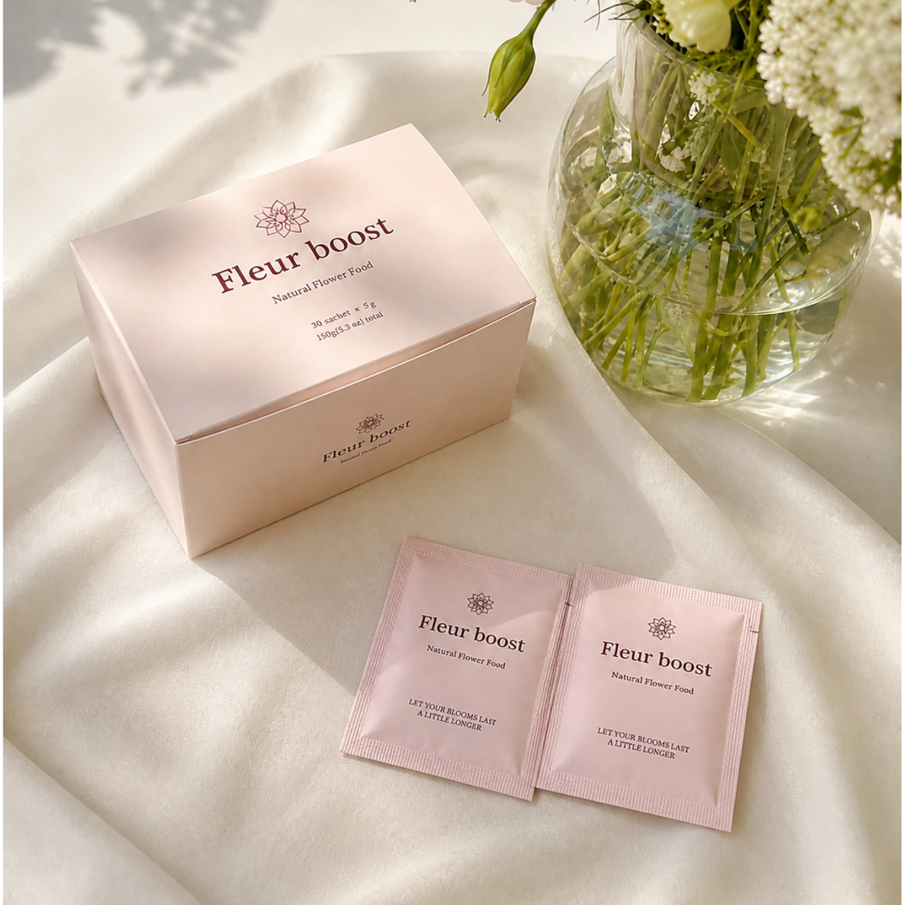 Fleur Boost – Natural Flower Food Sachets to Keep Cut Flowers Fresh Longer
