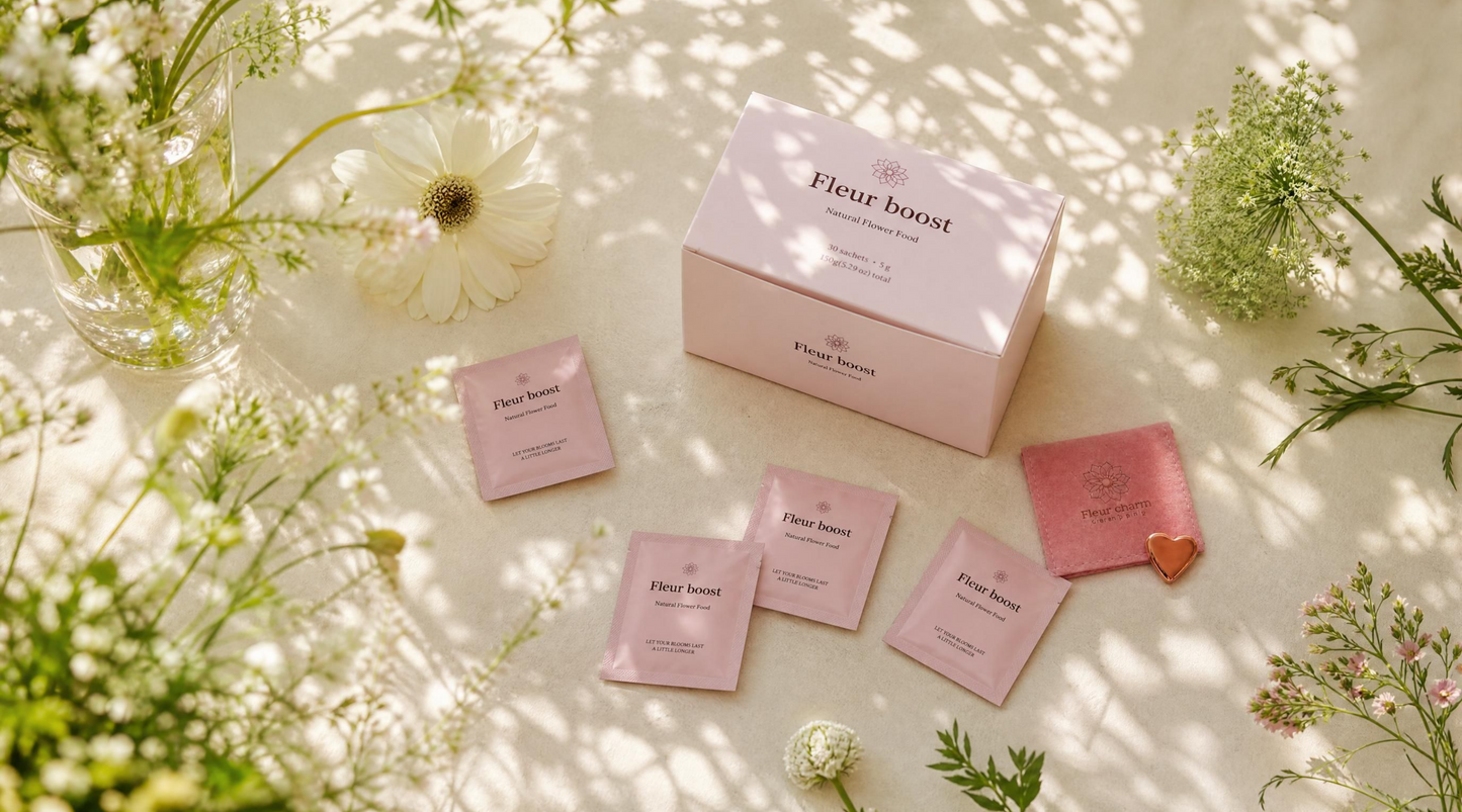 Fleur Boost – Natural Flower Food Sachets to Keep Cut Flowers Fresh Longer